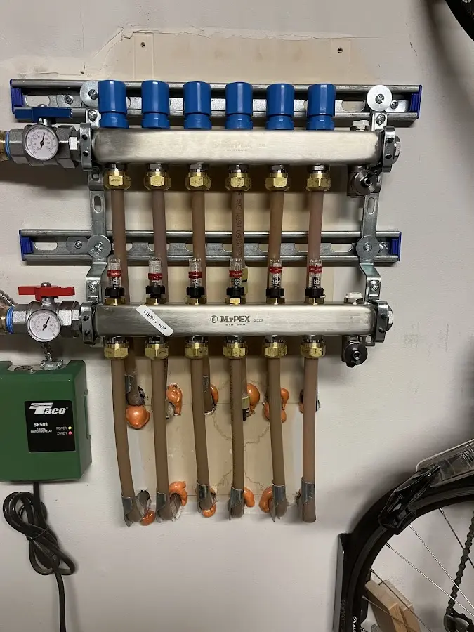 Plumber performing Gas Line Installation at a residential property in Portola Valley